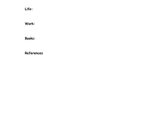 Writing a Biography Lesson Plan and Writing Frame