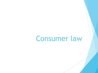 Edexcel Business Studies - Consumer protection laws
