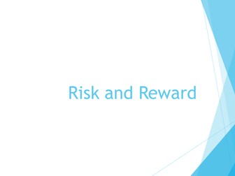 Edexcel Business Studies - Risk and reward