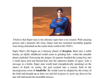 Superman hybrid text