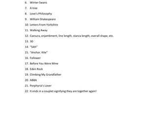 AQA Love & Relationships revision quiz