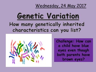 New AQA GCSE Biology Inheritance Lesson 5: Genetic Variation