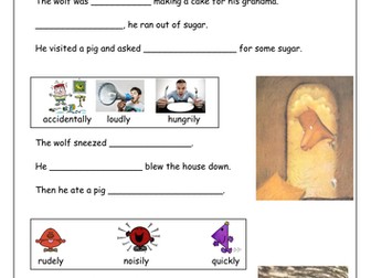 Adverbs and the True Story of the Three Little Pigs