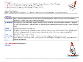 A-Level PE EDEXCEL (spec 2016) 2.7. Fluid Mechanics