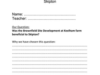 An example of the data collection, presentation and Evaluation for NEW AQA Geography GCSE Fieldwork