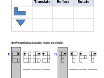 2D Shape: Reflect, Rotate, Translate