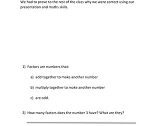 Reasoning with Factors - Always, Sometimes, Never