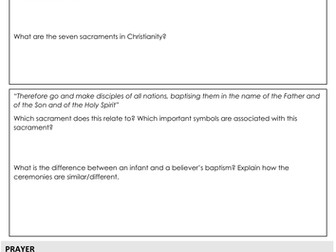 Christian Practices Revision Workbook