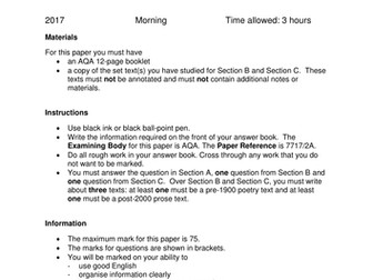 AQA A-Level Literature B - Paper 2 Section A Crime Extracts, with Commentaries and Grade A Answers