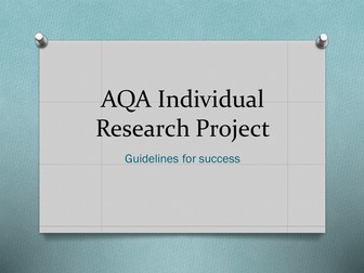 AQA French Individual Research Project Overview