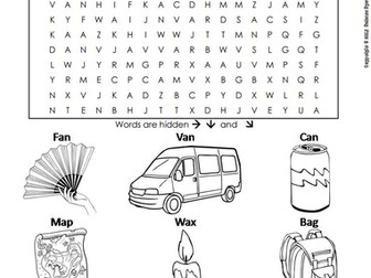 short a e i o u cvc words word search bundle teaching resources