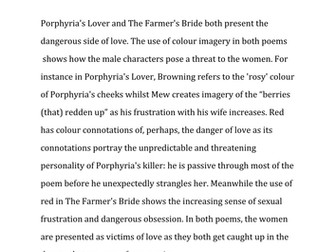 grade 8/9 Porphyria's Lover and The Farmer's Bride