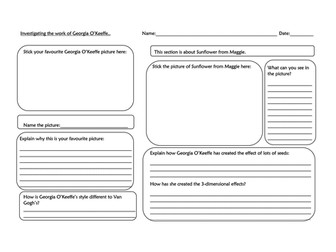 Art - Investigating Artists. Georgia O'Keeffe and Stephen Wiltshire.