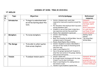 Skellig Scheme of Work Year 7