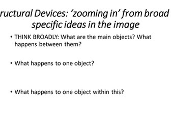 Structuring descriptive  writing effectively - how to zoom into feelings, places