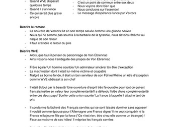 Le silence de la mer- Essay Phrases