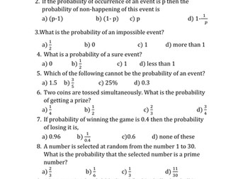 igcse maths 12 worksheets main topics for revision