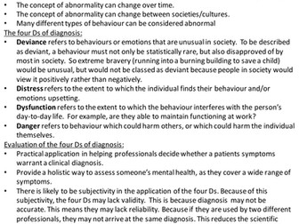 Clinical psychology A level: Schizophrenia and OCD