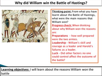 Why Did William win the Battle of Hastings Assessment
