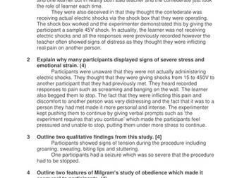 Social Psychology Exam Questions