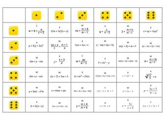 Rearranging  Equations Revision Game