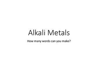 Alkali Metals and Ion Formation
