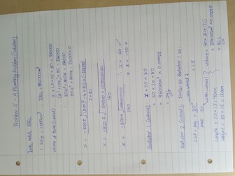 New GCSE Problem Solving: Problem 5 - A Plumbing Problem (Grade 8)