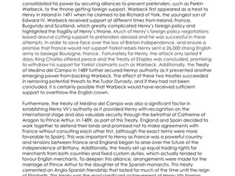 A level History, Tudors: Essay on Henry VII's foreign policy and consolidation of power