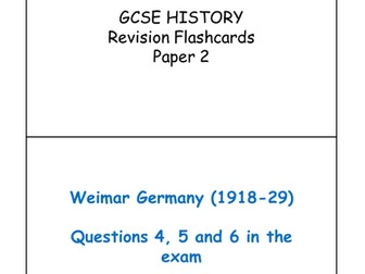Flashcards for AQA GCSE History / PLCs by jbenstead1 | Teaching Resources
