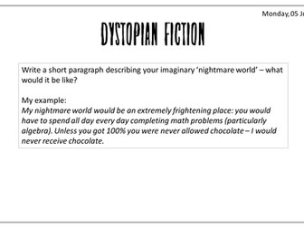 Dystopian Fiction - 1-9 style questions