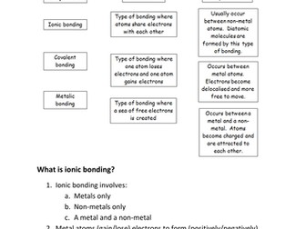 Ionic & Covalent Bonding