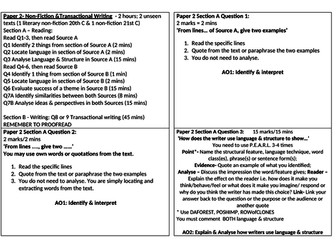 Pearson Edexcel English Language Paper 2 Revision Flashcards