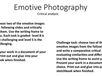 Photography Critical Analysis of Emotive Images