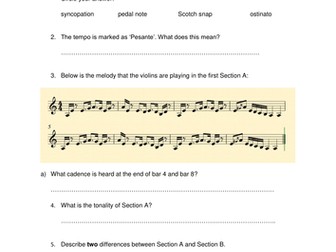 New AQA GCSE Music 9-1 Unit 4 Western Classical since 1910 Arnold and Britten listening questions