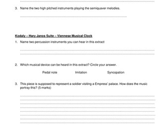 New GCSE Music 9-1 Unit 4 Western Classical since 1910 Shostakovich and Kodaly questions