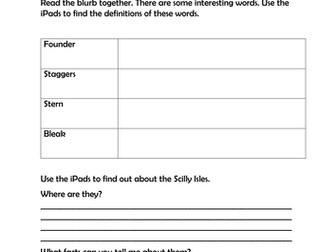 The Wreck of the Zanzibar Reading Comprehension