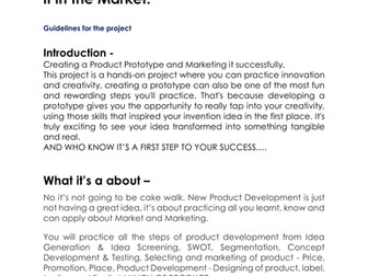 Marketing Project  - PRODUCT DEVELOPMENT
