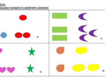 Shapes representing  numbers Year 1