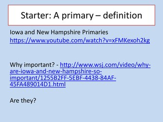 Primaries and Caucuses US Politics