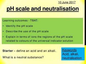 GCSE Chemistry pH Scale and Neutralisation