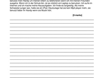 NEW GCSE German Translation. Technology.