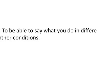 KS3 French weather and activities