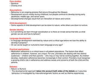 Psychology AS Level: Developmental Approach