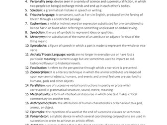 Literary Devices (GCSE /AS)