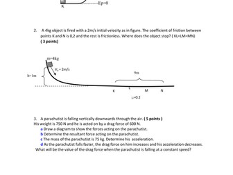 Mechanics first part assessment