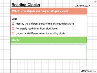 reading clocks ks2/ks3