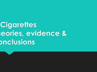 HSW E-Cigarette data- Scientific skills