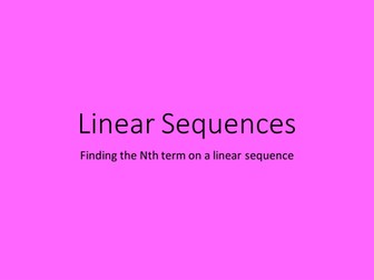 Linear sequences