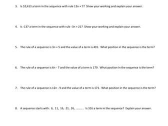 Is this value a term in the linear sequence?