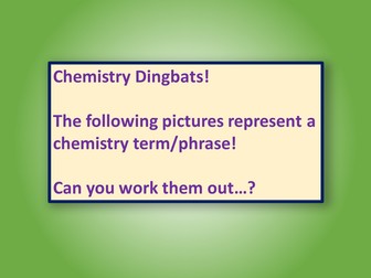 Chemistry Key Terms/Phrases Dingbats